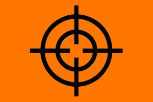 Black Crosshair on an orange background